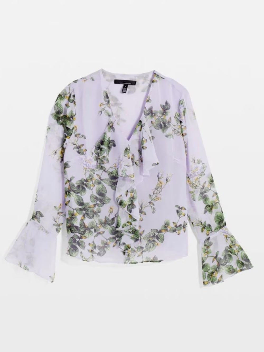 White House Black Market Floral Ruffle Top, Size XL, NWT - Picture 12 of 14